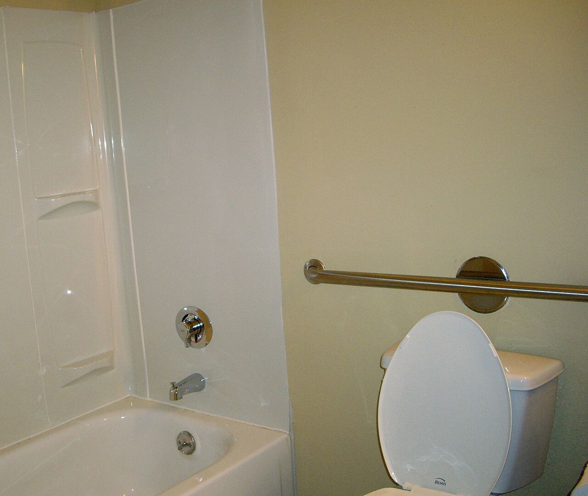 Sturdy handrail along a residential staircase