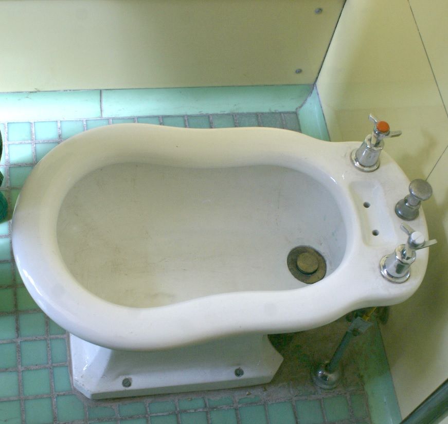 A bidet fixture in a bathroom